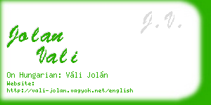 jolan vali business card
