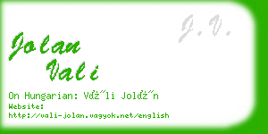 jolan vali business card